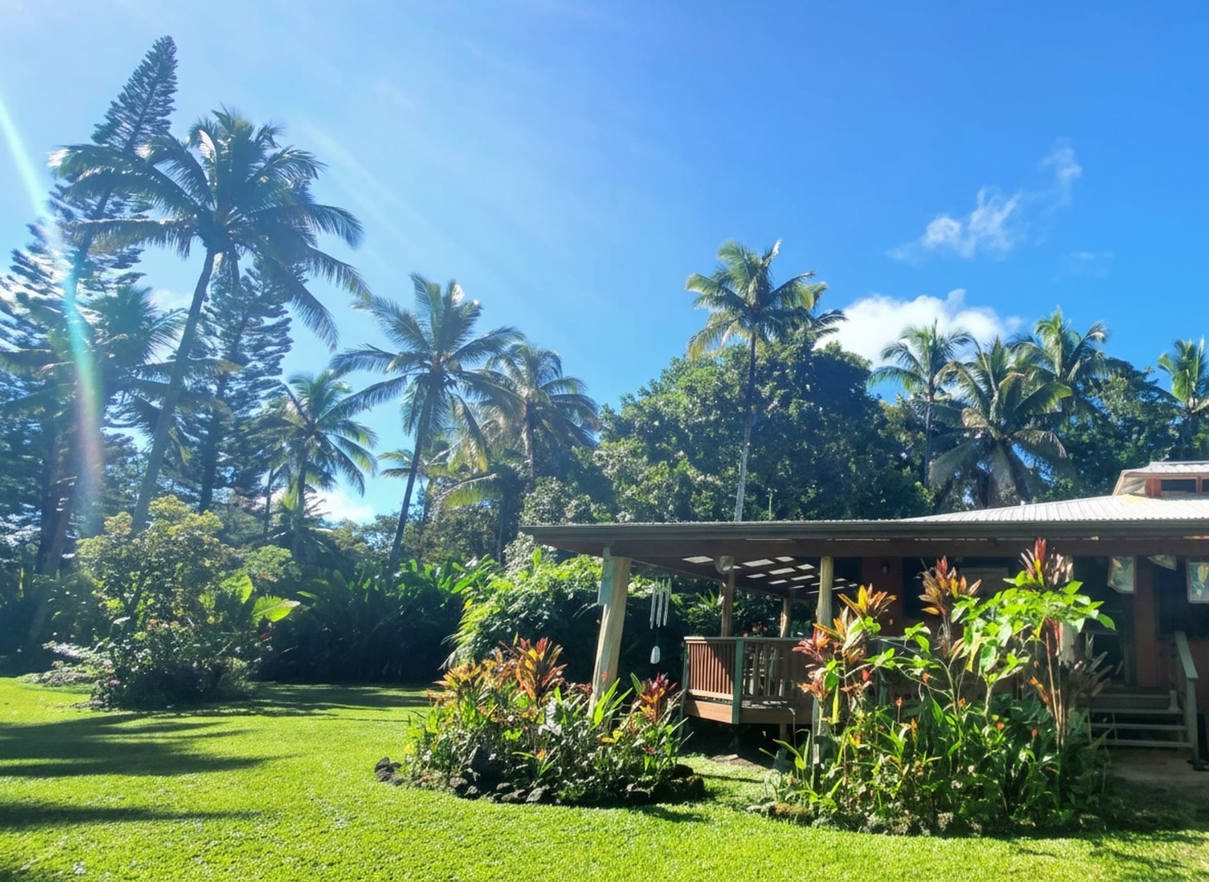 Front lawn at Coco Wasi